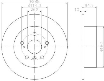 Textar 92117000 тормозной диск на TOYOTA HIGHLANDER (_MCU2_, _ACU2_)