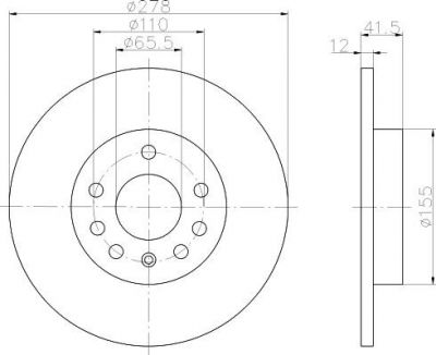 Textar 92118503 тормозной диск на SAAB 9-3 (YS3F)