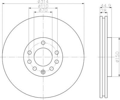 Textar 92118803 тормозной диск на SAAB 9-3 (YS3F)