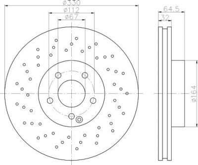 Textar 92120203 тормозной диск на MERCEDES-BENZ E-CLASS (W211)