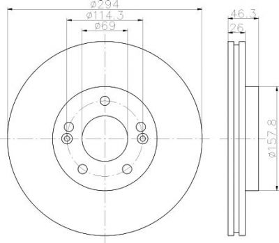 Textar 92136403 тормозной диск на HYUNDAI SANTA FE I (SM)