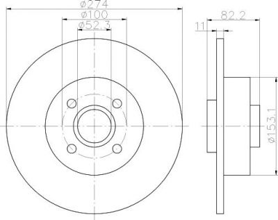 Textar 92141403 тормозной диск на RENAULT SCЙNIC I (JA0/1_)