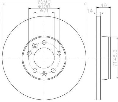 Textar 92157100 тормозной диск на PEUGEOT EXPERT Tepee (VF3V_)