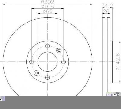 Textar 92168500 тормозной диск на PEUGEOT 5008