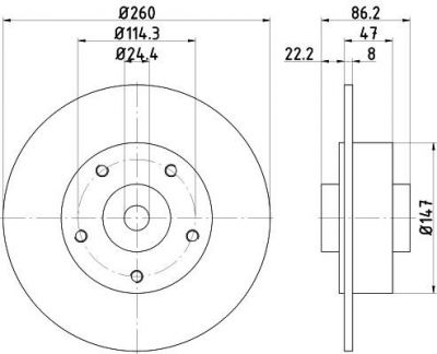 Textar 92196000 тормозной диск на RENAULT MEGANE III Наклонная задняя часть (BZ0_)