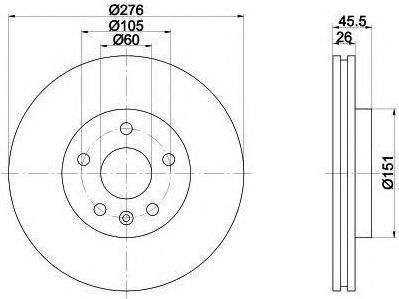 TEXTAR OPEL ASTRA J 09-/CHEVROLET CRUZE 09- (92198903)