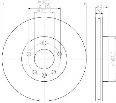 Textar 92205605 тормозной диск на CHEVROLET CRUZE Station Wagon (J308)