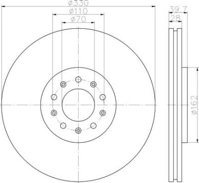 Textar 92220903 тормозной диск на ALFA ROMEO 159 (939)