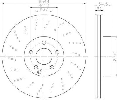 Textar 92224603 тормозной диск на MERCEDES-BENZ SLC (R172)