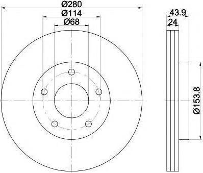 TEXTAR Диск торм. NISSAN JUKE 10> перед.вент. 1 шт (min 2 шт) (92232203)