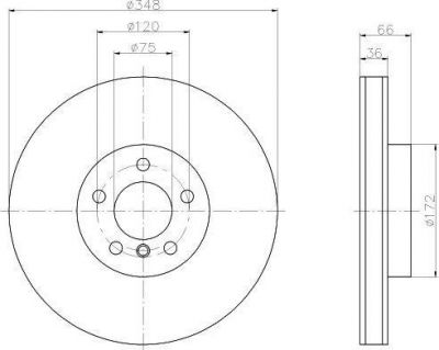 Textar 92253803 тормозной диск на 5 (F10, F18)