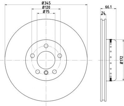 Textar 92265125 тормозной диск на 1 (F20)