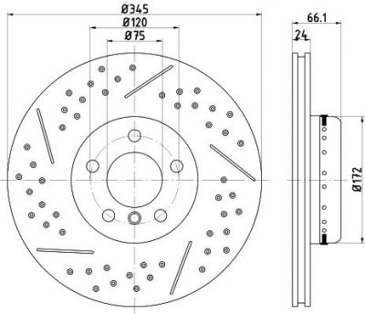 Textar 92265225 тормозной диск на 1 (F20)