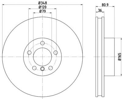 Textar 92269505 тормозной диск на 7 (E65, E66, E67)