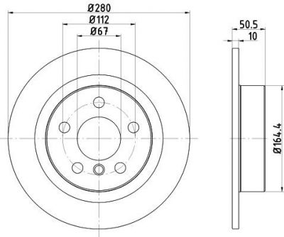 Textar 92274603 тормозной диск на MINI MINI CLUBMAN (F54)