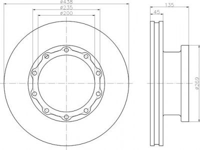 Textar 93071800 тормозной диск на MAN F 2000