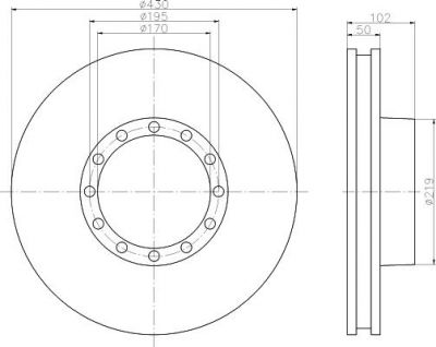 Textar 93085200 тормозной диск на IVECO EuroTech MP