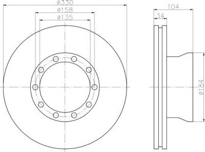 Textar 93085400 тормозной диск на MAN L 2000