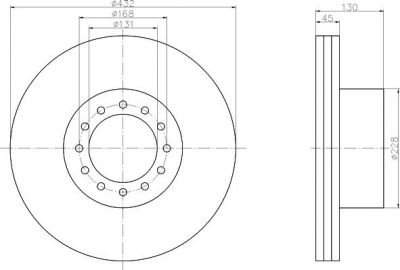 Textar 93087200 тормозной диск на MAN E 2000