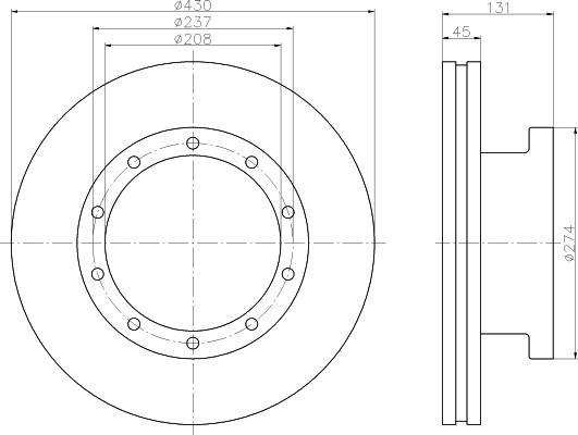 Textar 93088300 тормозной диск на SCANIA P,G,R,T - series