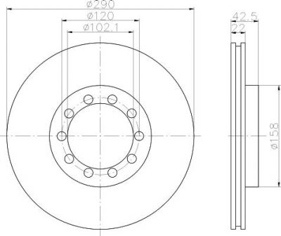 Textar 93117400 тормозной диск на RENAULT TRUCKS MASCOTT c бортовой платформой/ходовая часть