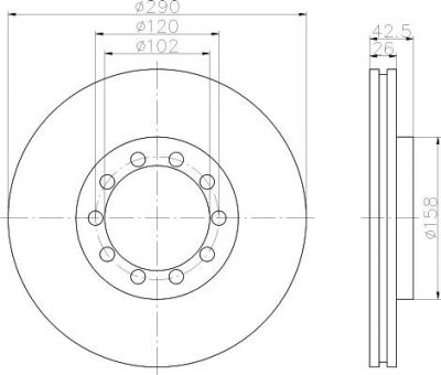 Textar 93117500 тормозной диск на RENAULT TRUCKS MASCOTT c бортовой платформой/ходовая часть