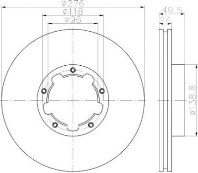 Textar 93185300 тормозной диск на NISSAN CABSTAR E