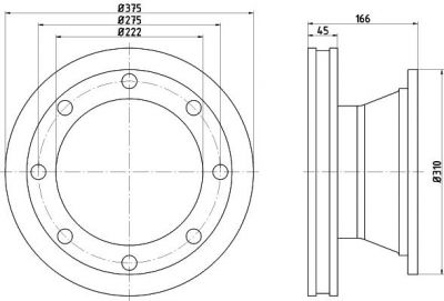 Textar 93192300 тормозной диск на RENAULT TRUCKS Midlum