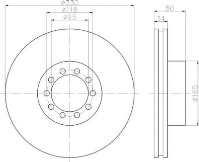 Textar 93192600 тормозной диск на RENAULT TRUCKS Midlum