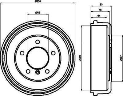 Textar 94002600 тормозной барабан на PUCH G-MODELL (W 463)