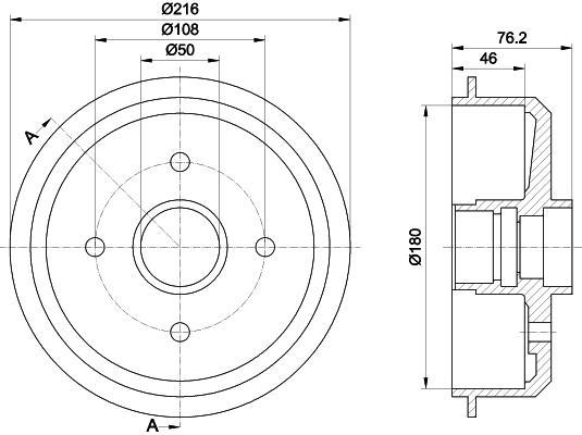 Textar 94008800 тормозной барабан на FORD ESCORT III (GAA)