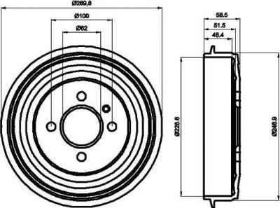 Textar 94009300 тормозной барабан на 3 (E30)