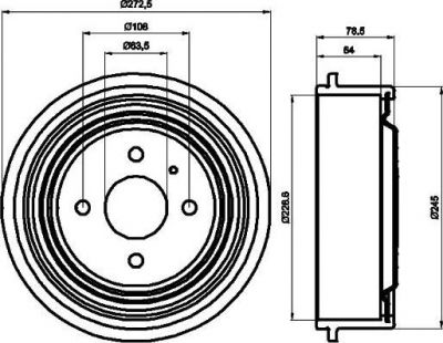 Textar 94009700 тормозной барабан на FORD SIERRA (GBG, GB4)