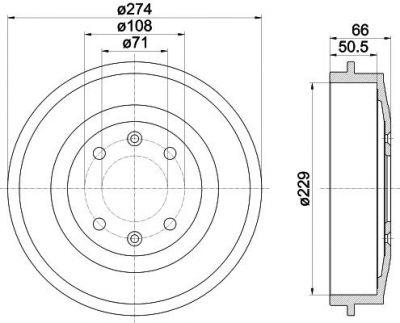 Textar 94010300 тормозной барабан на PEUGEOT 406 Break (8E/F)