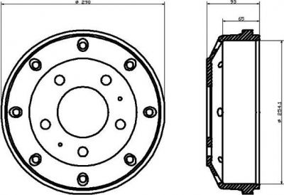 Textar 94011600 тормозной барабан на SSANGYONG ISTANA фургон