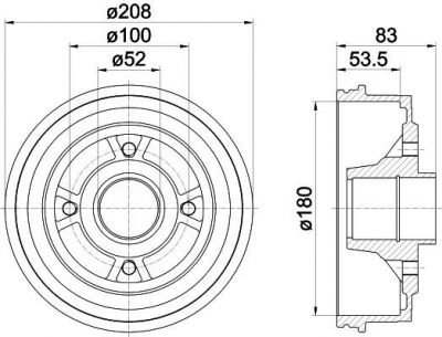 Textar 94013500 тормозной барабан на RENAULT CLIO I (B/C57_, 5/357_)