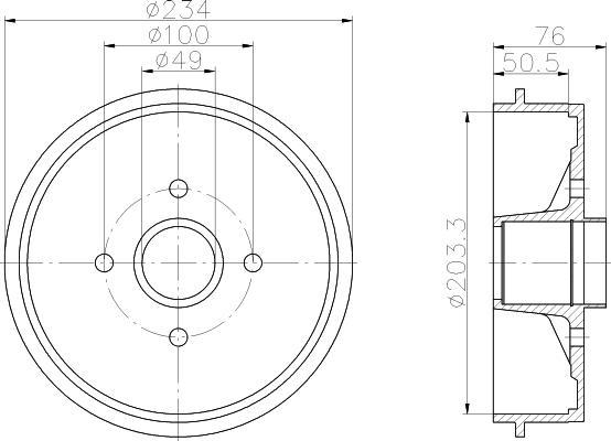 Textar 94013600 тормозной барабан на RENAULT 19 II (B/C53_)