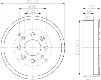 Textar 94013900 тормозной барабан на SKODA FAVORIT Forman (785)