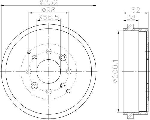 Textar 94013900 тормозной барабан на SKODA FAVORIT Forman (785)