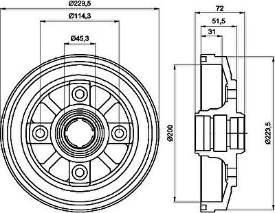 Textar 94016100 тормозной барабан на MAZDA 626 II (GC)