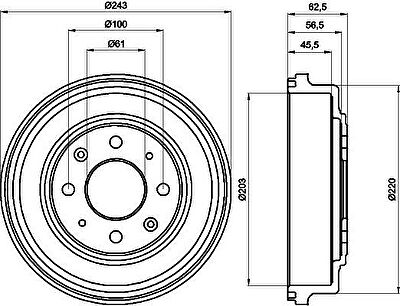 Textar 94017600 тормозной барабан на HONDA CONCERTO седан (HWW)