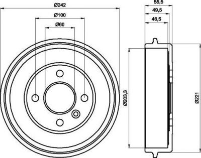 Textar 94018800 тормозной барабан на VOLVO 460 L (464)