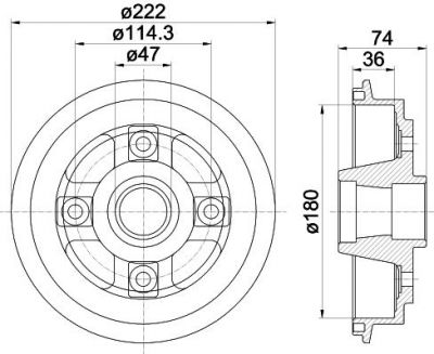 Textar 94019300 тормозной барабан на GEO METRO