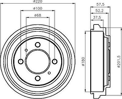 Textar 94020900 тормозной барабан на NISSAN SUNNY III Hatchback (N14)