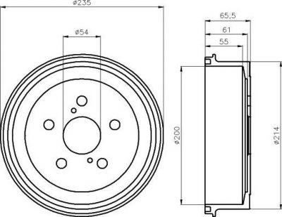 Textar 94021300 тормозной барабан на TOYOTA CARINA II (_T17_)
