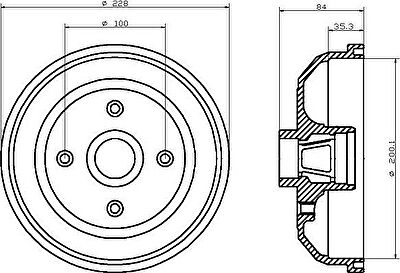 Textar 94022300 тормозной барабан на OPEL CORSA B (73_, 78_, 79_)