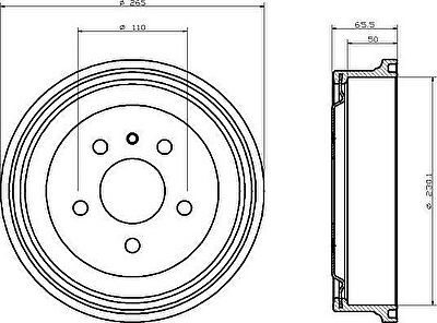 Textar 94022600 тормозной барабан на OPEL ZAFIRA A (F75_)