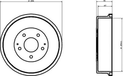 Textar 94023400 тормозной барабан на NISSAN VANETTE CARGO фургон (HC 23)