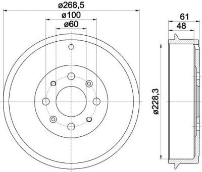 Textar 94027200 тормозной барабан на FIAT PUNTO (199)