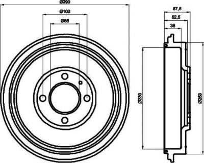 Textar 94029500 тормозной барабан на SEAT INCA (6K9)